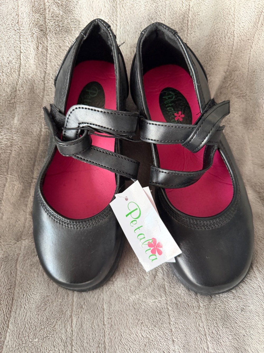 NWT—Girls' Black Mary Jane School Shoes